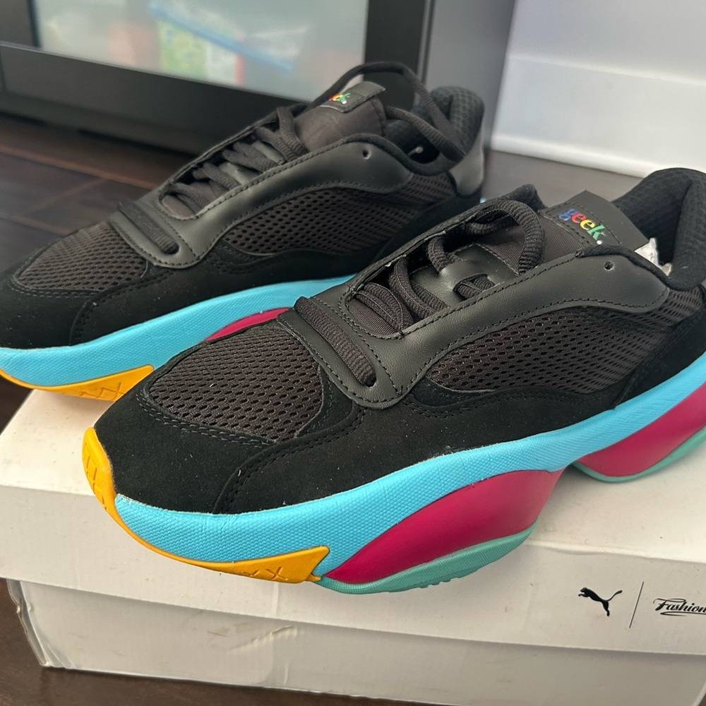 Puma Black Multicolor Sneakers